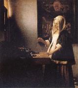 Woman Holding a Balance Jan Vermeer